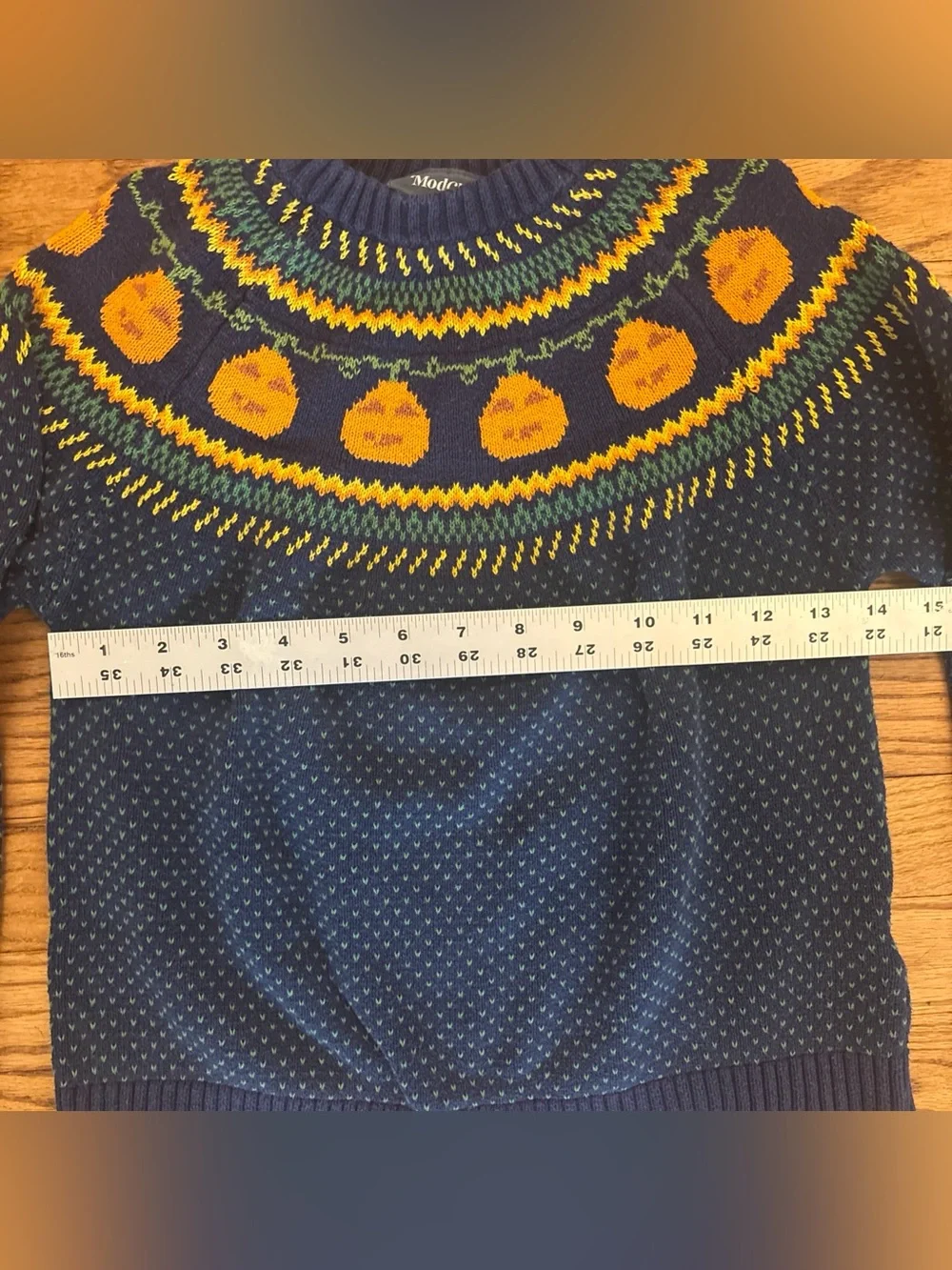 ModCloth Give Em Pumpkin To Talk About Fair Isle Sweater Youth M Halloween Fall